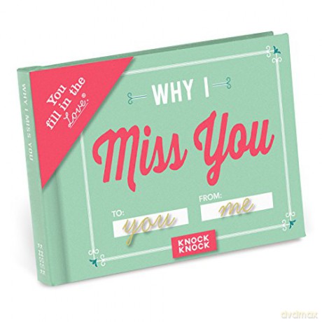 Knock Knock Why I Miss You Fill in the Love Book Fill-in-the-Blank Gift Journal, 4.5 x 3.25-inches: Fill in the Love Journal - Knock Knock [KSIĄŻKA]