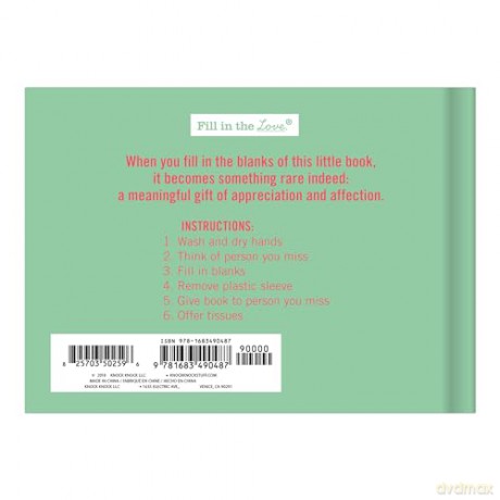 Knock Knock Why I Miss You Fill in the Love Book Fill-in-the-Blank Gift Journal, 4.5 x 3.25-inches: Fill in the Love Journal - Knock Knock [KSIĄŻKA]