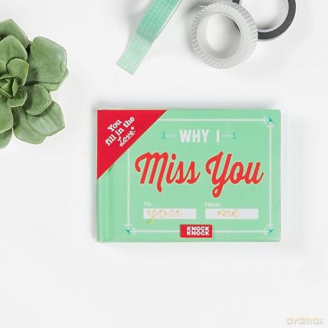 Knock Knock Why I Miss You Fill in the Love Book Fill-in-the-Blank Gift Journal, 4.5 x 3.25-inches: Fill in the Love Journal - Knock Knock [KSIĄŻKA]