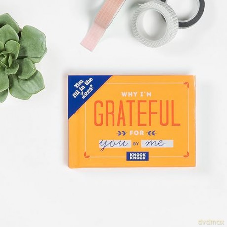 Knock Knock Why I'm Grateful for You Fill in the Love Book Fill-in-the-Blank Gift Journal, 4.5 x 3.25-inches - Knock Knock [KSIĄŻKA]