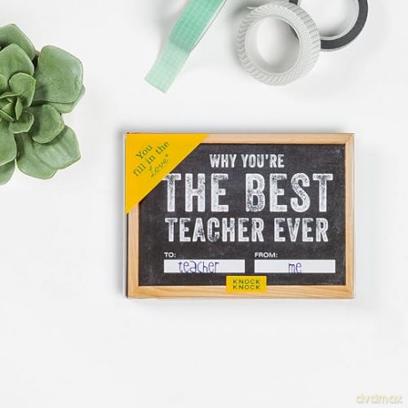 Knock Knock Why You're the Best Teacher Ever Fill in the Love Book Fill-in-the-Blank Gift Journal, 4.5 x 3.25-inches - Knock Knock [KSIĄŻKA]