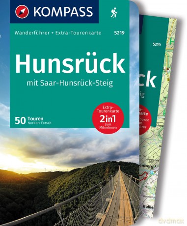 KOMPASS Wanderführer Hunsrück mit Saar-Hunsrück-Steig, 50 Touren mit Extra-Tourenkarte: GPS-Daten zum Download - Norbert Forsch [KSIĄŻKA]