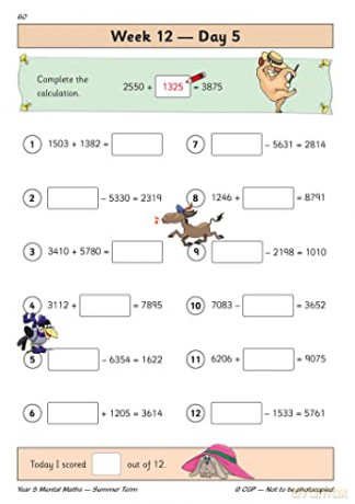 KS2 Mental Maths Year 5 Daily Practice Book: Summer Term (CGP Year 5 Daily Workbooks) - CGP Books [KSIĄŻKA]