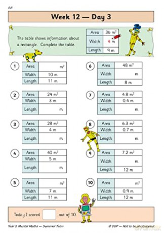 KS2 Mental Maths Year 5 Daily Practice Book: Summer Term (CGP Year 5 Daily Workbooks) - CGP Books [KSIĄŻKA]