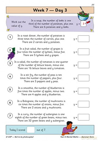 KS2 Mental Maths Year 6 Daily Practice Book: Summer Term (CGP Year 6 Daily Workbooks) - CGP Books [KSIĄŻKA]