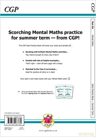 KS2 Mental Maths Year 6 Daily Practice Book: Summer Term (CGP Year 6 Daily Workbooks) - CGP Books [KSIĄŻKA]