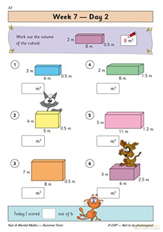 KS2 Mental Maths Year 6 Daily Practice Book: Summer Term (CGP Year 6 Daily Workbooks) - CGP Books [KSIĄŻKA]