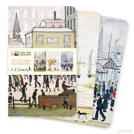 L.S. Lowry Set of 3 Mini Notebooks (Mini Notebook Collections) - Flame Tree Studio [KSIĄŻKA]