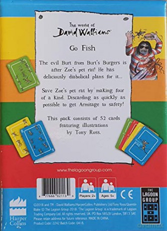 Lagoon Group David Walliams Ratburger's Go Fish Card Game,Red [KSIĄŻKA]