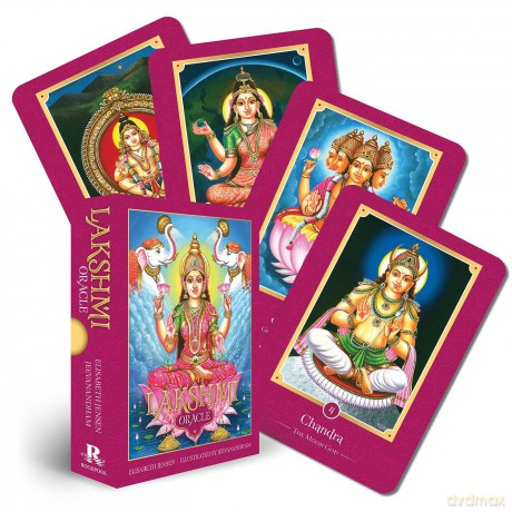 Lakshmi Oracle: 36 gilded-edge full-color cards and 128-page book - Elisabeth Jensen [KSIĄŻKA]