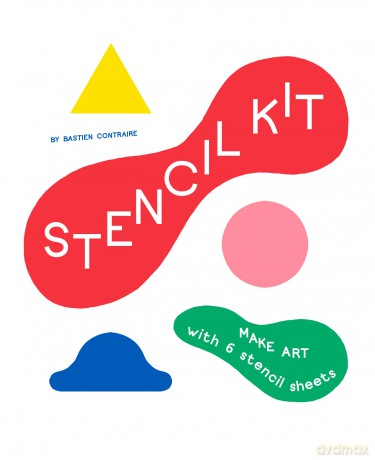Laurence King Stencil Kit: Blue Smile, Red Apple, Yellow Snake... - Bastien Contraire [KSIĄŻKA]