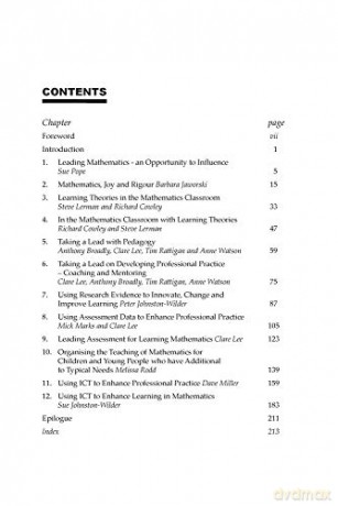 Leading Practice and Managing Change in the Mathematics Department: A Resource for Subject Leaders in Mathematics - Sue Johnston-Wilder [KSIĄŻKA]