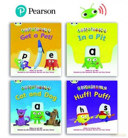 Learn to Read at Home with Bug Club Phonics Alphablocks: Phase 2 - Reception Term 1 (4 fiction books) Pack B - Joe Elliot [KSIĄŻKA]