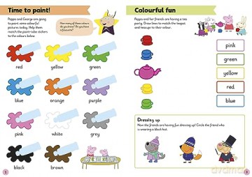 Learn with Peppa: Colours, Shapes and Patterns sticker activity book - Peppa Pig [KSIĄŻKA]