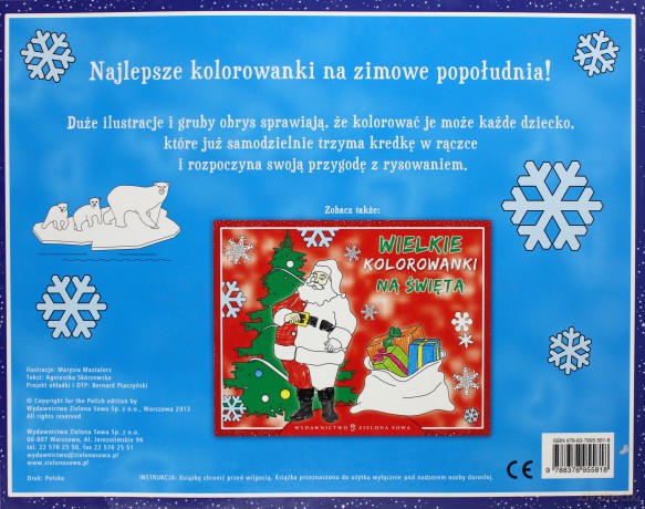 Wielkie Kolorowanki Na Zimę - Agnieszka Skórzewska [KSIĄŻKA]
