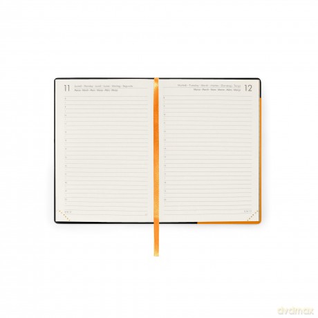 Legami - Daily Diary Small, 12 Months, from January 2024 to December 2024, Closure with Elastic, Monthly Planner January 2025, Final Pocket, Removable Address Book, 9.5x13.5 cm, Colour Fresh apricot [KSIĄŻKA]