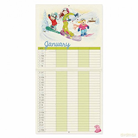Legami - Wall Calendar 2022, 30 x 29 cm, Super Mum [KALENDARZ]