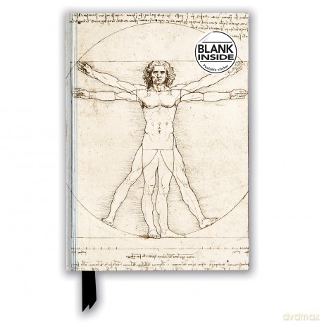 Leonardo da Vinci: Vitruvian Man (Foiled Blank Journal) (Flame Tree Blank Notebooks) - Flame Tree Studio [KSIĄŻKA]