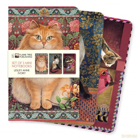 Lesley Anne Ivory Set of 3 Mini Notebooks (Mini Notebook Collections) - Flame Tree Studio [KSIĄŻKA]