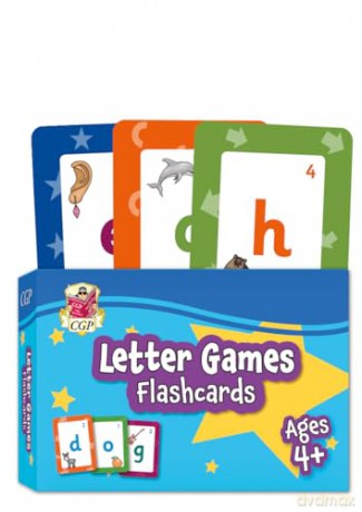 Letter Games Flashcards for Ages 4+ (CGP KS1 Activity Books and Cards) - CGP Books [KSIĄŻKA]