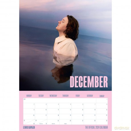 Lewis Capaldi 2024 A3 Calendar, Month to View, Wall Hang, Official Product - Danilo Promotions Ltd [KALENDARZ]