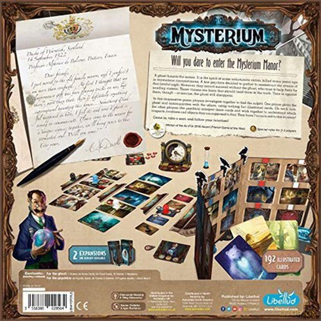 Libellud | Mysterium Board Game (Base Game) | Mystery Board Game | Cooperative Game for Adults and Kids | Fun for Family Game Night | Ages 10 and up | 2-7 Players | Average Playtime 45 Minutes [KSIĄŻKA]