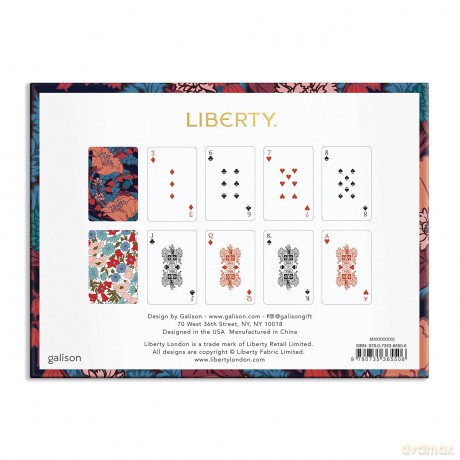 Liberty Floral Playing Card Set: Liberty London - Galison [KSIĄŻKA]