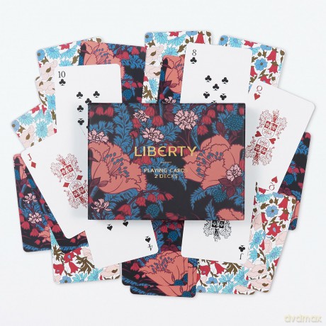 Liberty Floral Playing Card Set: Liberty London - Galison [KSIĄŻKA]