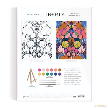 Liberty Glastonbury Paint by Number Kit - Galison [KSIĄŻKA]