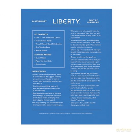 Liberty Glastonbury Paint by Number Kit - Galison [KSIĄŻKA]