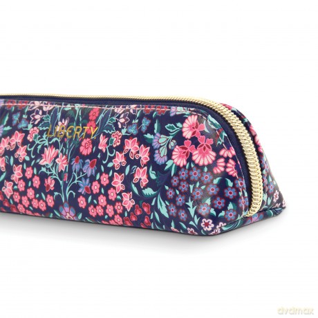 Liberty Tanjore Gardens Tile Navy Pencil Case - Galison