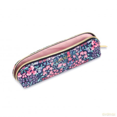 Liberty Tanjore Gardens Tile Navy Pencil Case - Galison