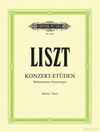 Liszt: 2 Concert Studies (Piano Solo) (EP3605) (Edition Peters) - Franz Liszt [KSIĄŻKA]
