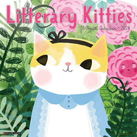 Litterary Kitties 2024 12 X 12 Wall Calendar - Willow Creek Press [KALENDARZ]