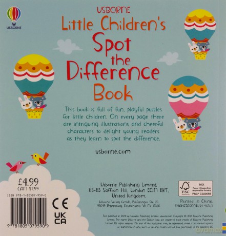 Little Children's Spot the Difference Book - Mary Cartwright [KSIĄŻKA]