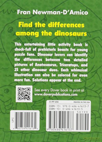 Little Dinosaurs Spot-the-Differences Activity Book (Little Activity Books) - Fran Newman-D'Amico [KSIĄŻKA]