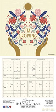 Living an Inspired Year September 2022-December 2023 Calendar: Let Your Creativity Bloom (WALL 16 MONTH) - Stacie Bloomfield [KALENDARZ]