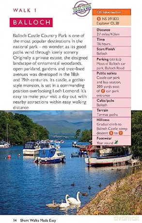 Loch Lomond and The Trossachs Short Walks Made Easy | Ordnance Survey | 10 Accessible Walks For Everybody | Guidebook | Scotland | Walks | Adventure: 10 Leisurely Walks (OS Short Walks Made Easy) - Stefan Arestis [KSIĄŻKA]