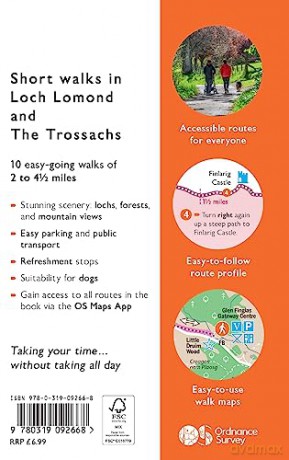 Loch Lomond and The Trossachs Short Walks Made Easy | Ordnance Survey | 10 Accessible Walks For Everybody | Guidebook | Scotland | Walks | Adventure: 10 Leisurely Walks (OS Short Walks Made Easy) - Stefan Arestis [KSIĄŻKA]