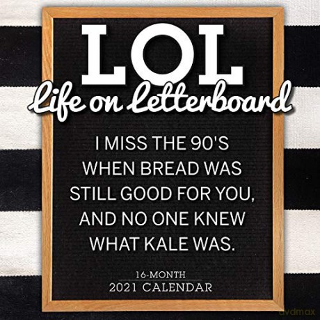 LOL Life on Letterboard 2021 Calendar [KALENDARZ]