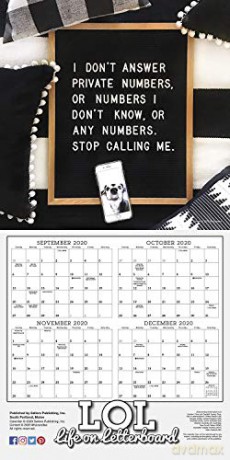 LOL Life on Letterboard 2021 Calendar [KALENDARZ]