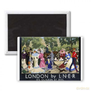 London by L.N.E.R Park - 3x2 inch Fridge Magnet - large magnetic button [KSIĄŻKA]