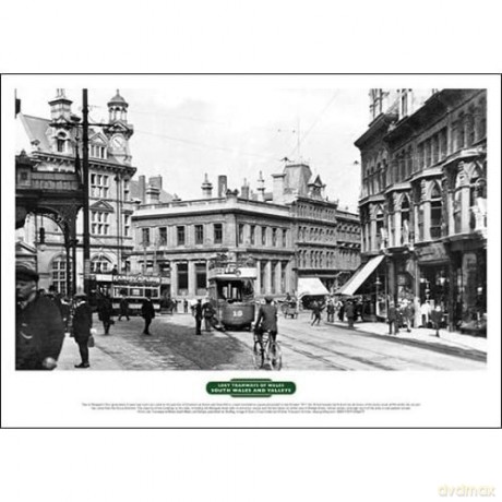Lost Tramways of Wales Poster: Commercial Street, Newport - Peter Waller [KSIĄŻKA]