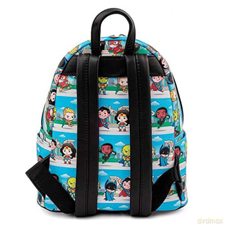 Loungefly DC Comics Superheroes Chibi Lineup Womens Double Strap Shoulder Bag Purse [KSIĄŻKA]