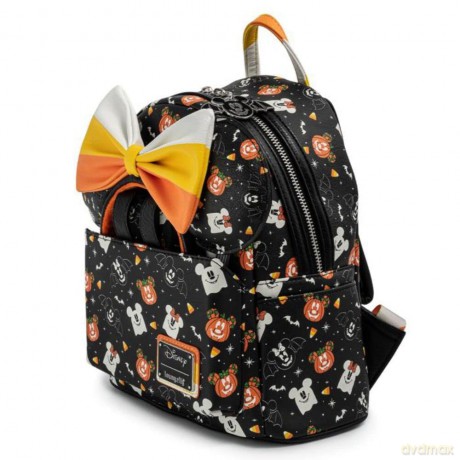 LOUNGEFLY Disney Mickey and Minnie Spooky Mice Adult Women's Double Strap Shoulder Bag Purse with Ears Headband [KSIĄŻKA]