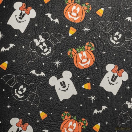 LOUNGEFLY Disney Mickey and Minnie Spooky Mice Adult Women's Double Strap Shoulder Bag Purse with Ears Headband [KSIĄŻKA]
