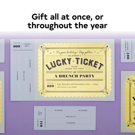 Lucky Tickets for Birthday Fun: 12 Gift Coupons - Chronicle Books [KSIĄŻKA]