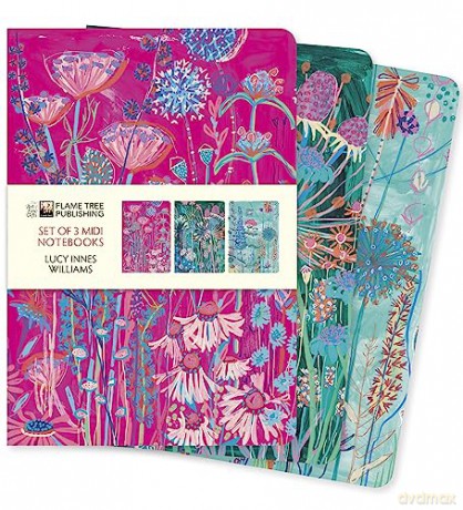 Lucy Innes Williams Set of 3 Midi Notebooks (Midi Notebook Collections) - Flame Tree Studio [KSIĄŻKA]