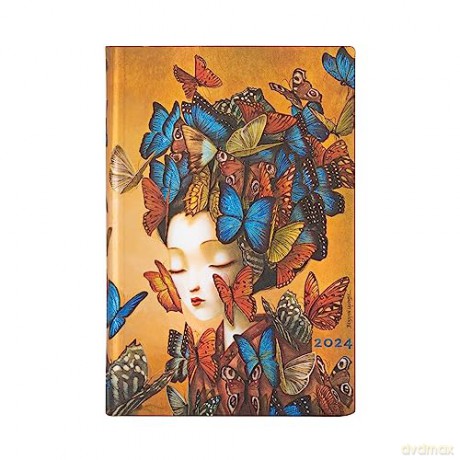 Madame Butterfly (Esprit de Lacombe) Mini 12-month Dayplanner 2024 - Paperblanks [KALENDARZ]