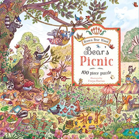 Magic Cat 9781913520519 Bear's Picnic Jigsaw Puzzle, Multicoloured, 100 Pieces - Freya Hartas [PUZZLE]